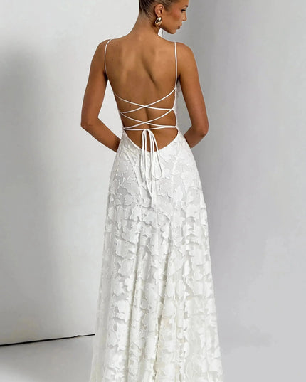 Damska Sukienka Maxi na Wesele w Kwiaty Cowl Neck