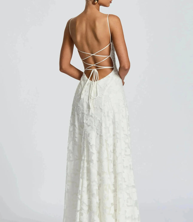 Damska Sukienka Maxi na Wesele w Kwiaty Cowl Neck