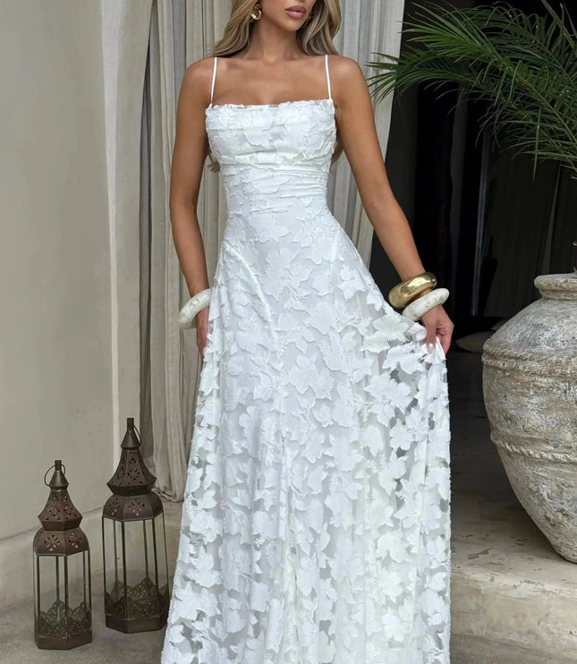 Damska Sukienka Maxi na Wesele w Kwiaty Cowl Neck