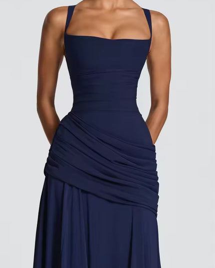 Damska Sukienka Maxi Sweetheart Wieczorowa bez Rekawow Formalna