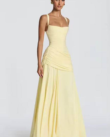 Damska Sukienka Maxi Sweetheart Wieczorowa bez Rekawow Formalna