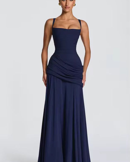 Damska Sukienka Maxi Sweetheart Wieczorowa bez Rekawow Formalna