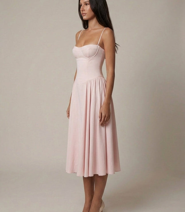 Damska Sukienka Midi Elegancka na Wyjscie Wieczor